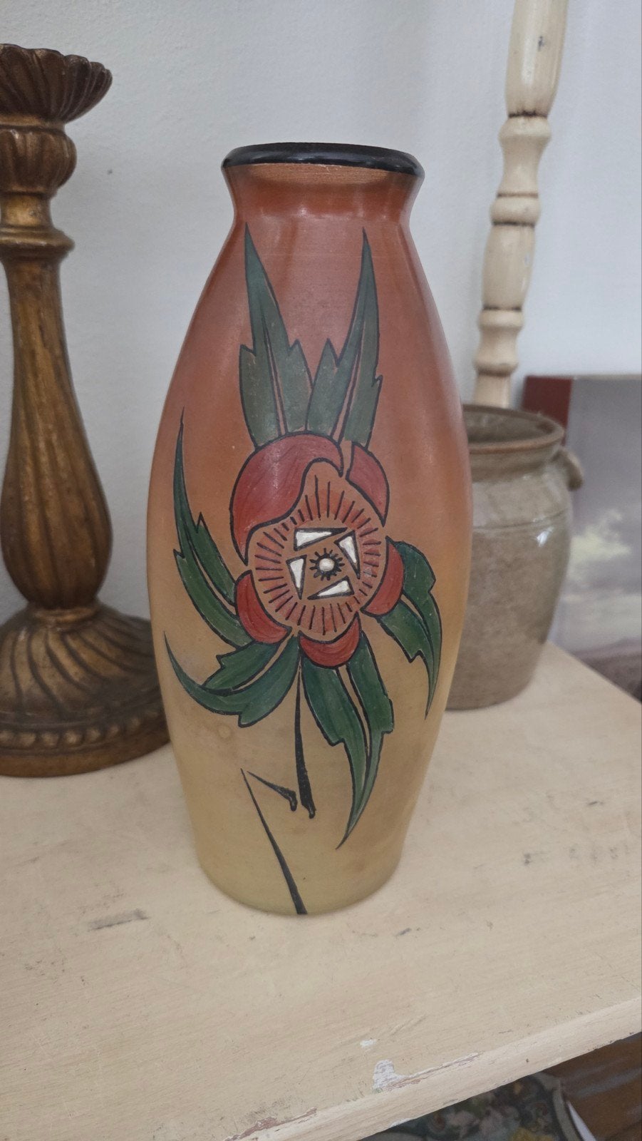 Art Nouveau vaas 23,5 cm hoog
In goede staat, Ophalen of Verzenden