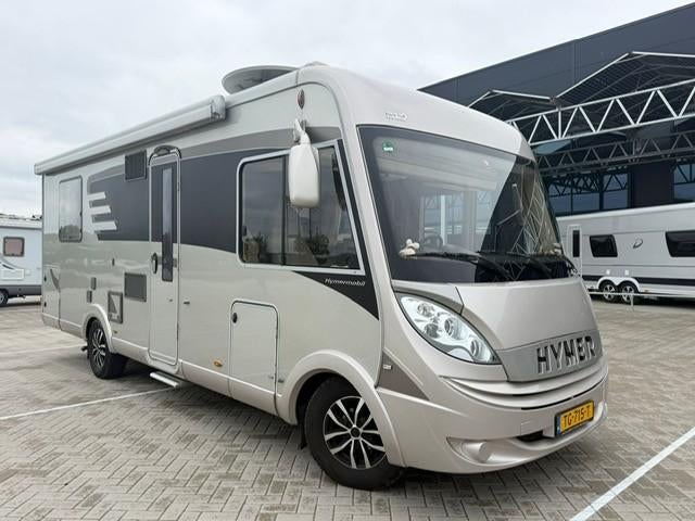 Camper hymer 698 airco luchtvering bouwjaar 2012, Chemisch toilet, Ringverwarming, Fiat, Koelkast