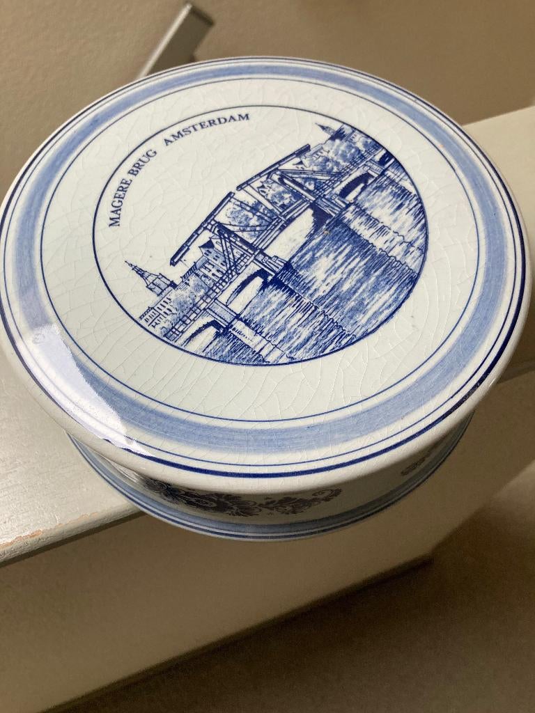 Delfts blauwe schaal met deksel, Antiek en Kunst, Verzenden