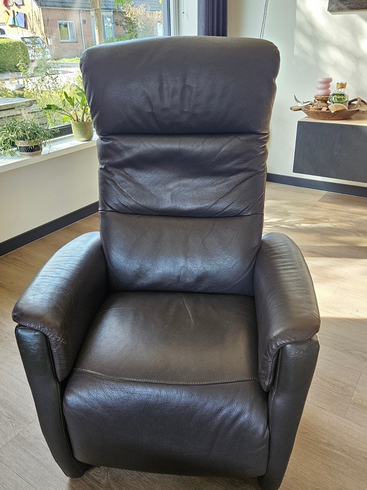Hjort Knudsen Leren Relaxfauteuil met Sta-op functie en Accu
