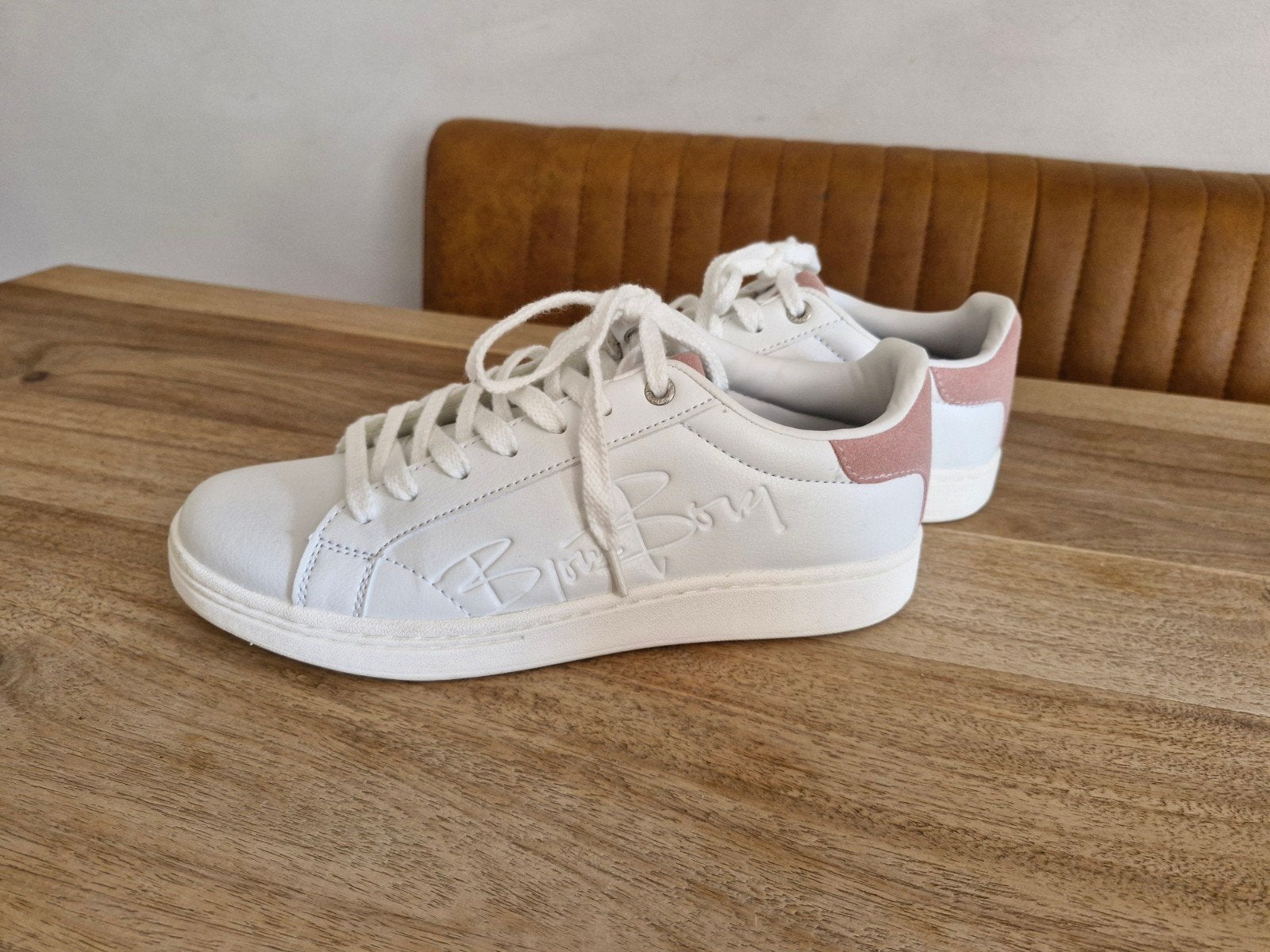 Nieuwe Björn Borg sneakers wit leer, roze suède maat 40, Björn Borg, Wit, Nieuw, Ophalen of Verzenden