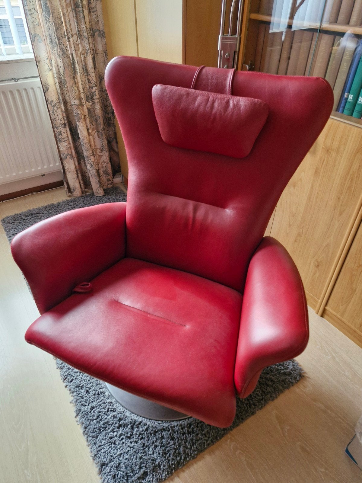 2 st. Lederen Montel RITZ relax fauteuils, Huis en Inrichting, Fauteuils, Ophalen of Verzenden, Zo goed als nieuw, 75 tot 100 cm