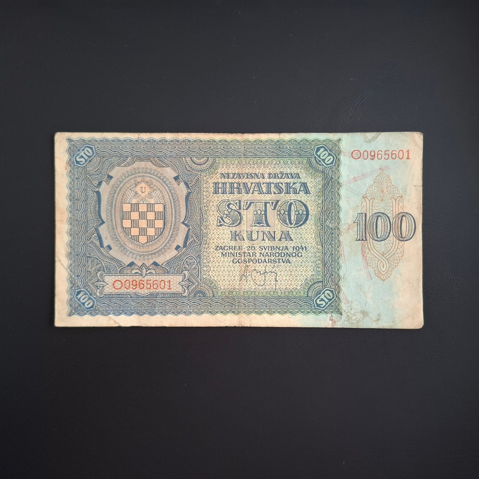 100 kuna Kroatië #052, Postzegels en Munten, Bankbiljetten | Europa | Niet-Eurobiljetten, Verzenden, Overige landen, Los biljet