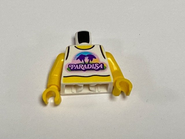 Lego nieuwe romp met witte tank top en paradisa logo, Overige thema's, Lego, Nieuw, Ophalen of Verzenden