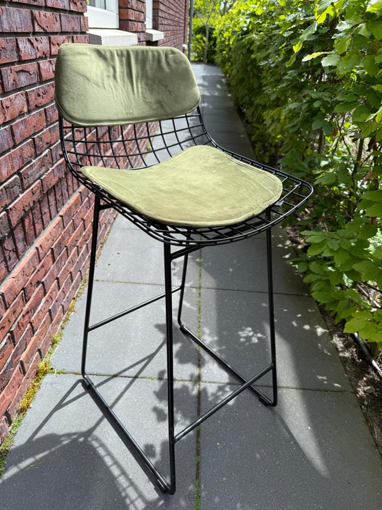 2 HK Living barkrukken met kussen - Zo goed als nieuw, Huis en Inrichting, Ophalen, Zo goed als nieuw, Metaal, 90 cm of meer