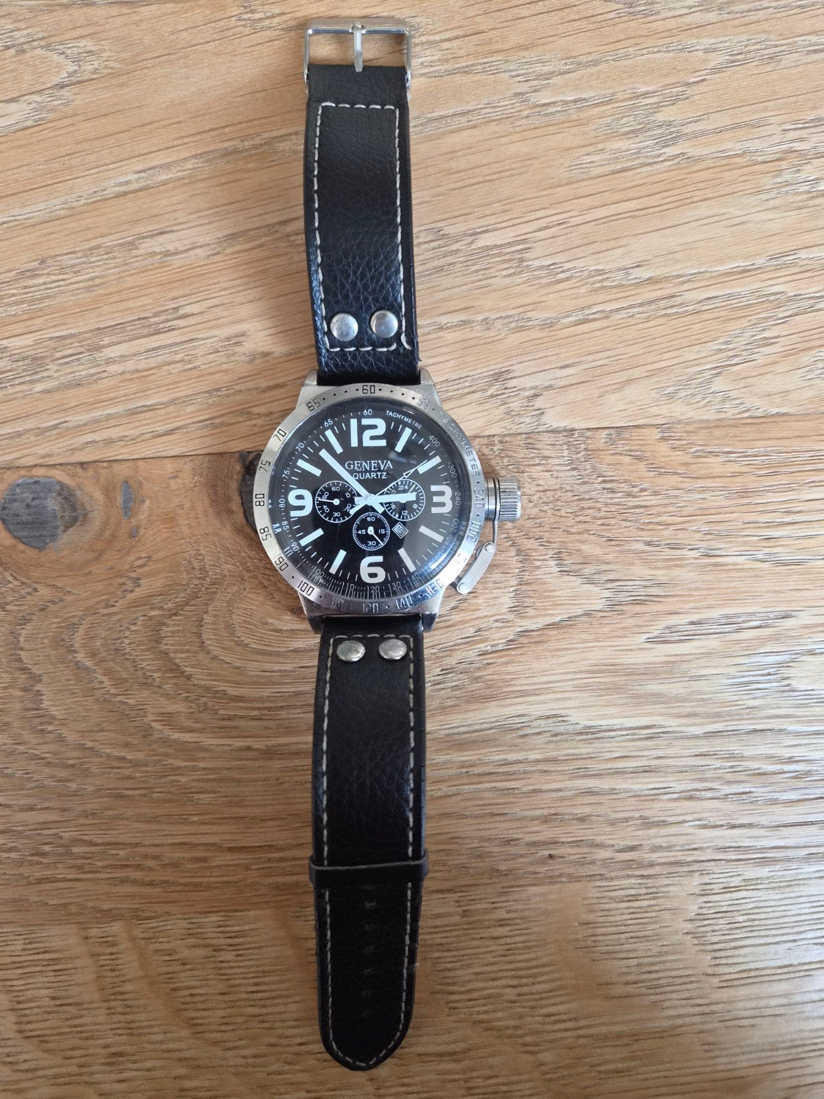 Geneva Quartz horloge - Batterij leeg, Overige merken, Staal, Met bandje, Polshorloge