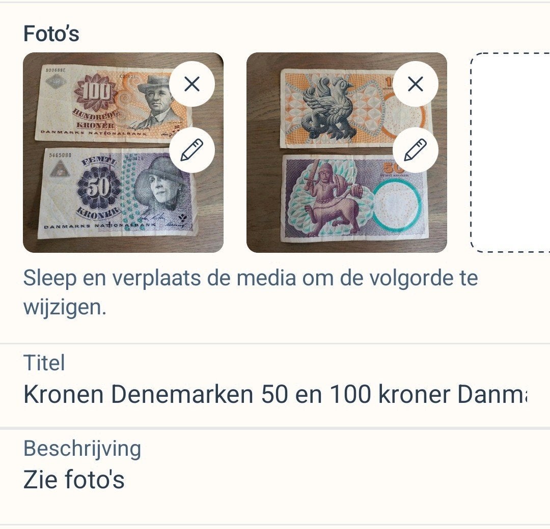 Deens geld briefpapier verzamelaar bankbiljetten Denemarken, Ophalen of Verzenden, Buitenland, Bankbiljetten