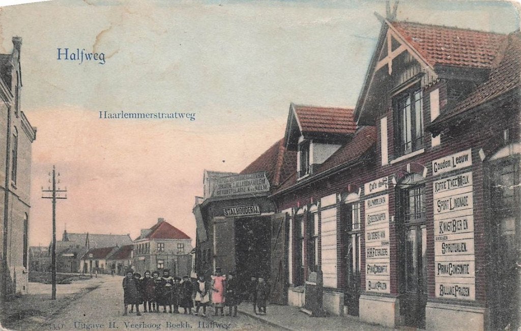 702-487-037 Halfweg Haarlemmerstraatweg, Verzenden, Voor 1920, Noord-Holland