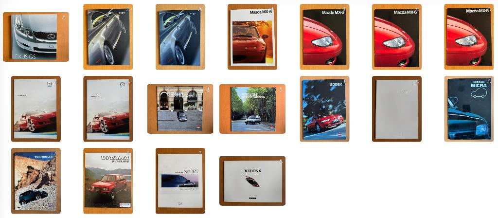 Partij 18 folders Japanse merken, Ophalen of Verzenden, Gelezen, Overige merken