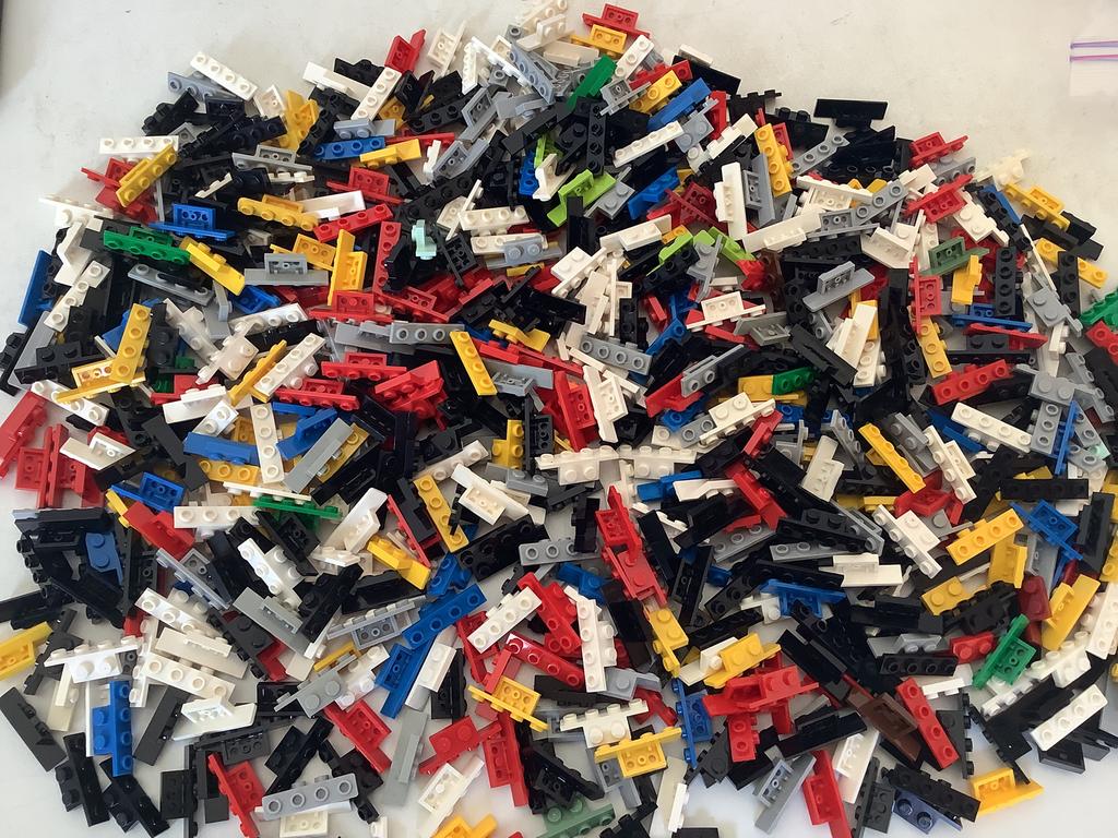 Lego beugel 1x2-1x4 diverse kleuren (7), Ophalen of Verzenden, Gebruikt, Losse stenen, Lego