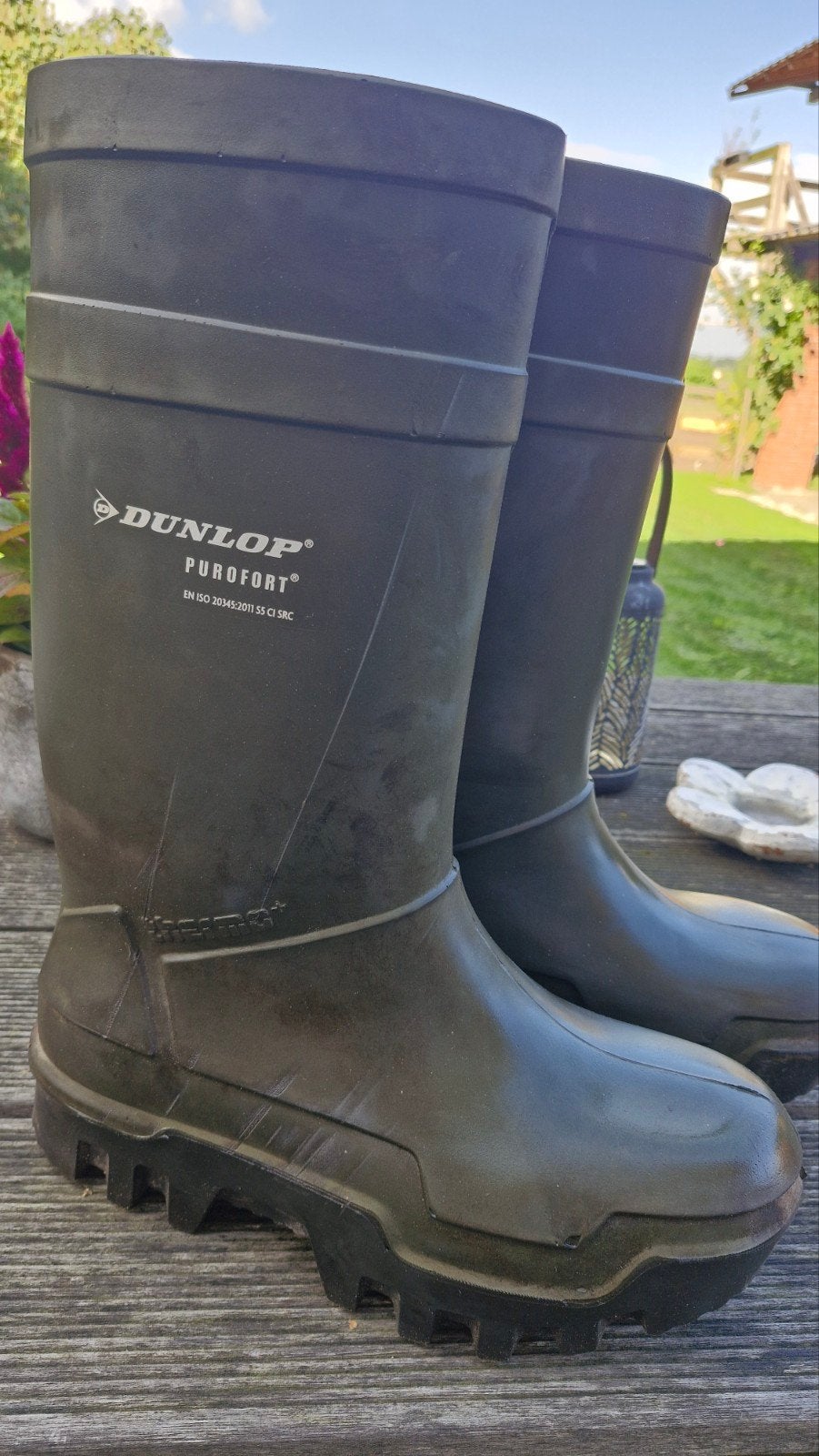 Dunlop Purofort werklaarzen - Groen maat 44, Tuin en Terras, Werkkleding, Ophalen, Heren, Dunlop, Laarzen