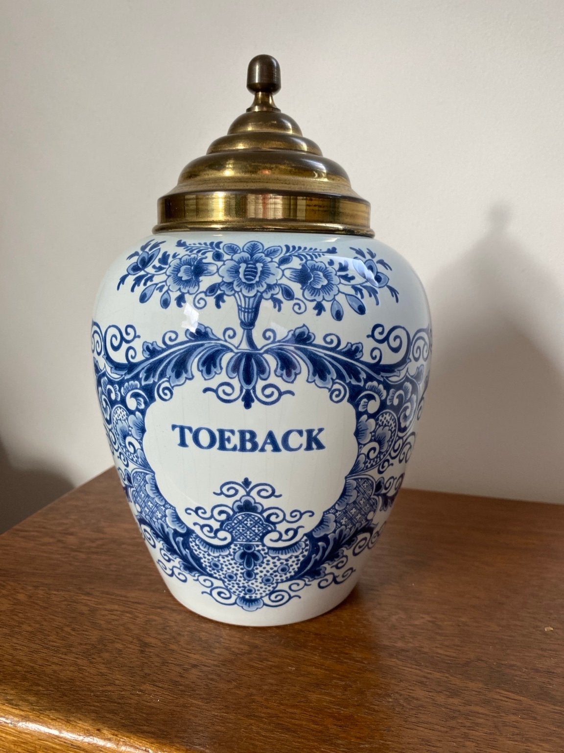 Delfts Blauw Tabakspot - Handgeschilderd, Ophalen