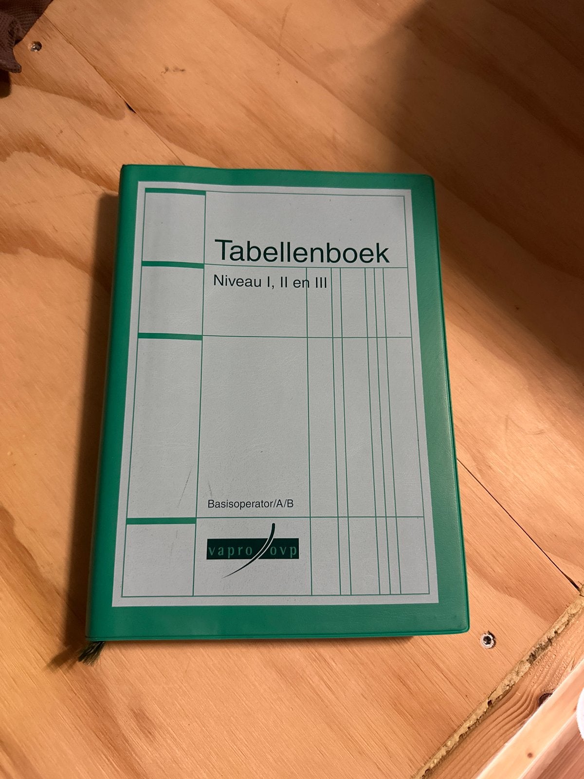 Tabelenboek Vapro Niveau I, II en III - Basisoperator, Ophalen of Verzenden, Beta, Gelezen, Overige niveaus