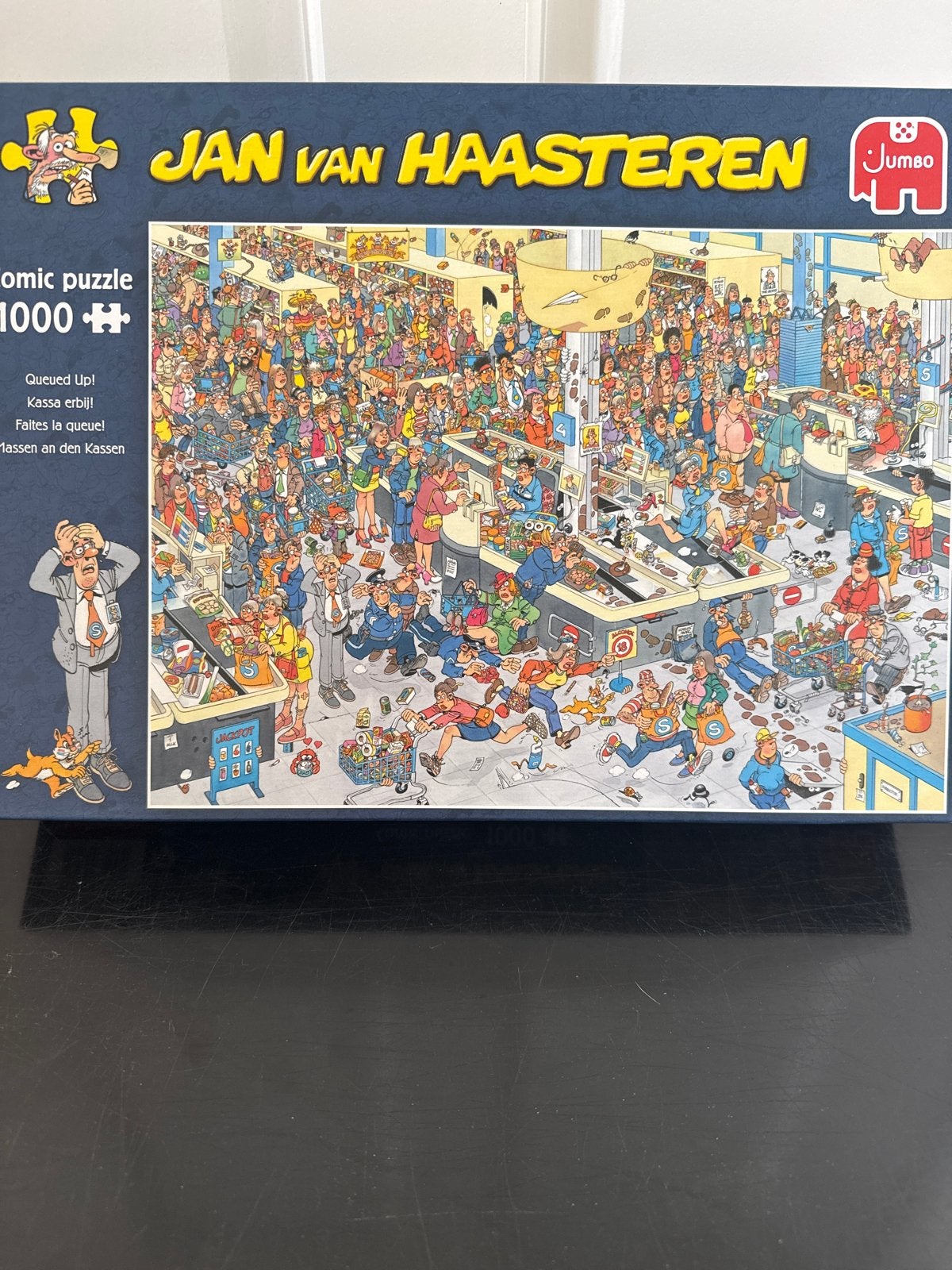 Jan van Haasteren Puzzel - Queued Up! (1000 stukjes), Ophalen, 500 t/m 1500 stukjes, Gebruikt, Legpuzzel