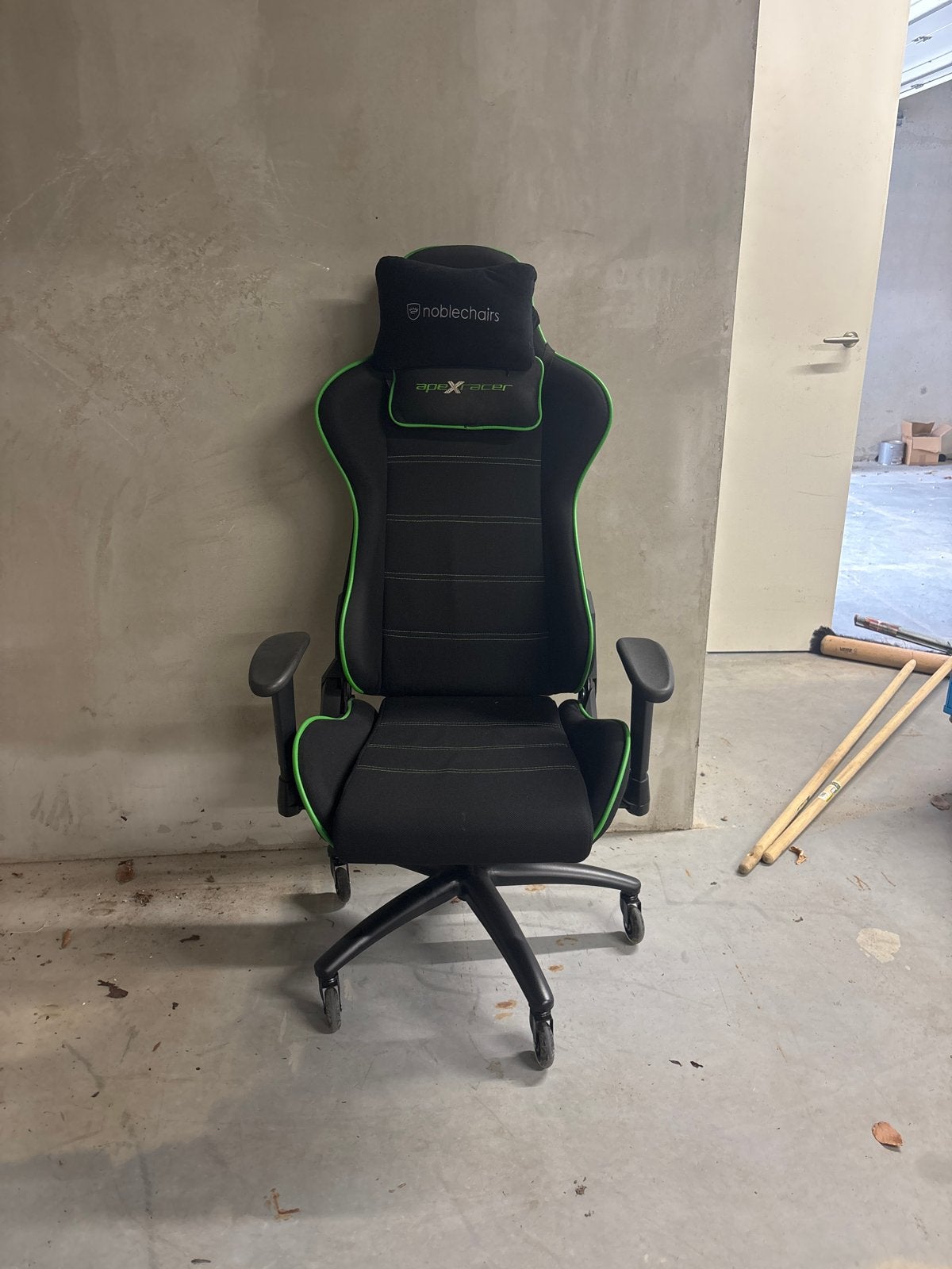Noblechairs Hero Gaming Stoel - Zwart/Groen, Zwart, Ophalen of Verzenden, Zo goed als nieuw, Bureaustoel