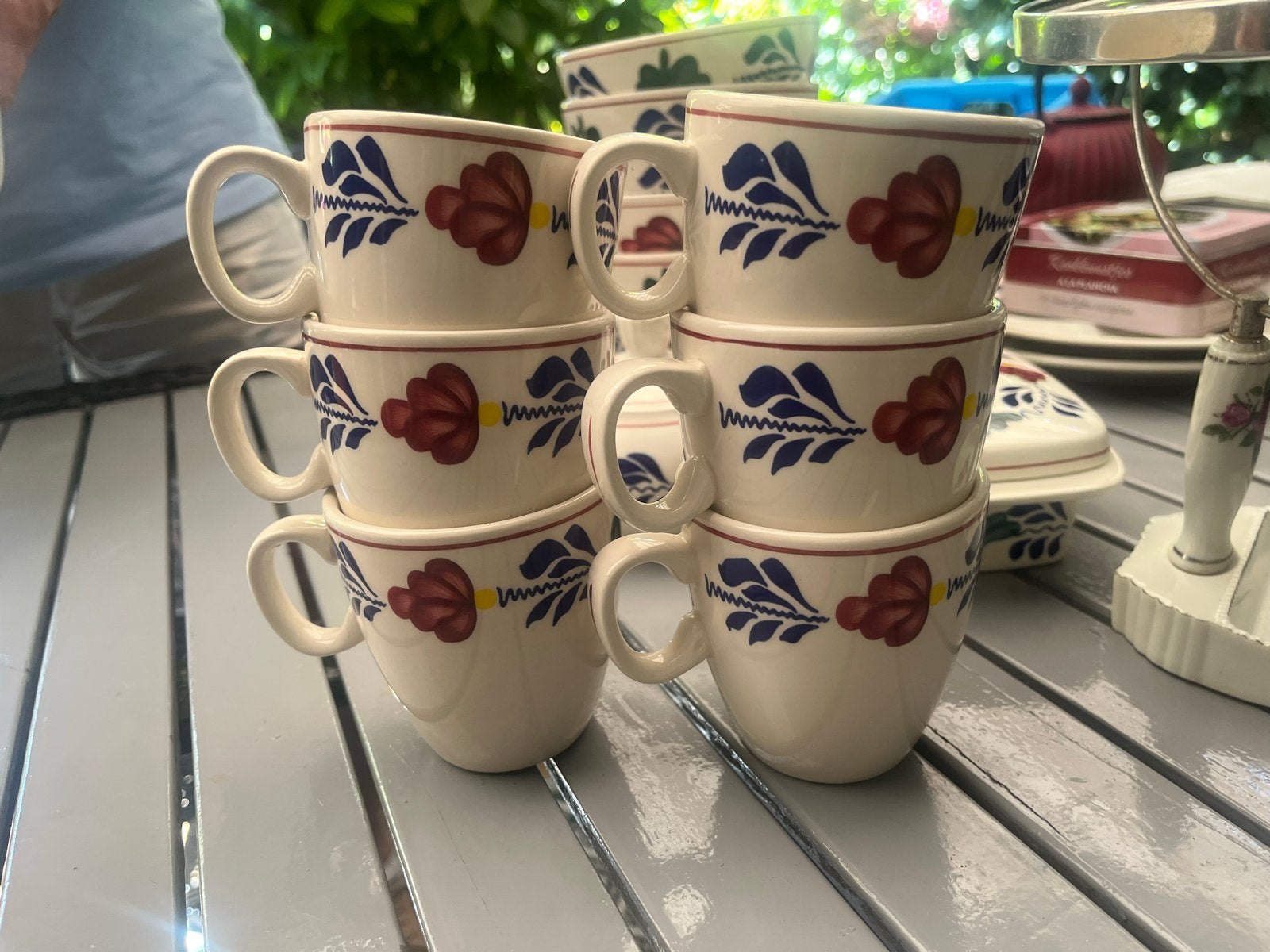 6 Boerenbont koffiekopjes royal boch, Overige merken, Verzenden, Keramiek, Landelijk/Boerenbont