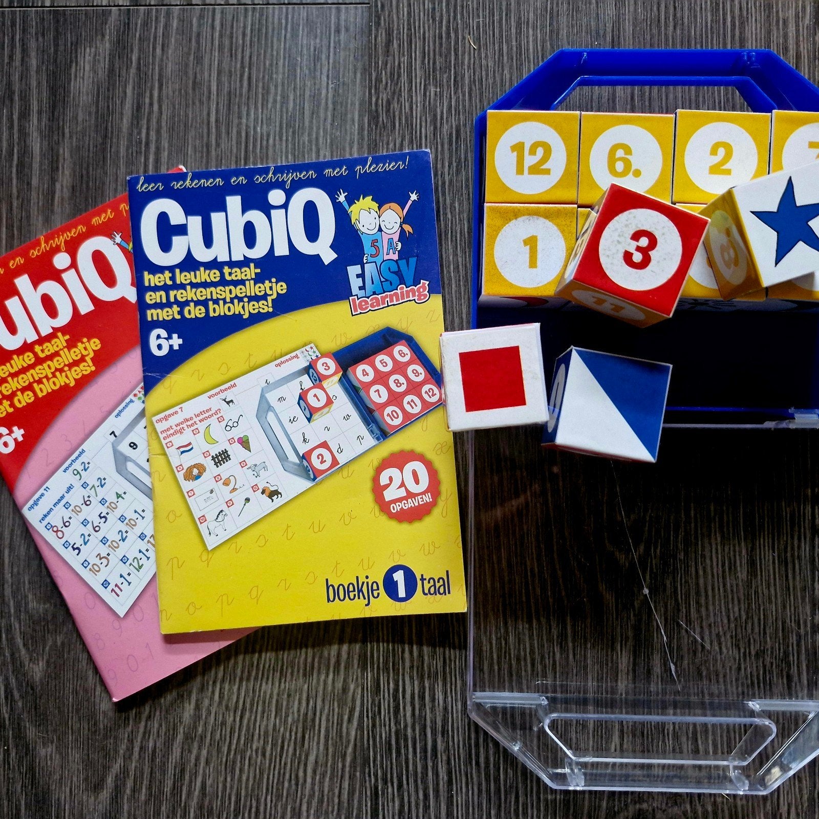 CubiQ Taal en Rekenspelletje met blokjes (2 sets), Ophalen of Verzenden, Zo goed als nieuw, Taal en Lezen