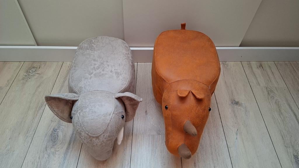 2 leuke kinderkrukjes: olifant en neushoorn, Ophalen, Zo goed als nieuw