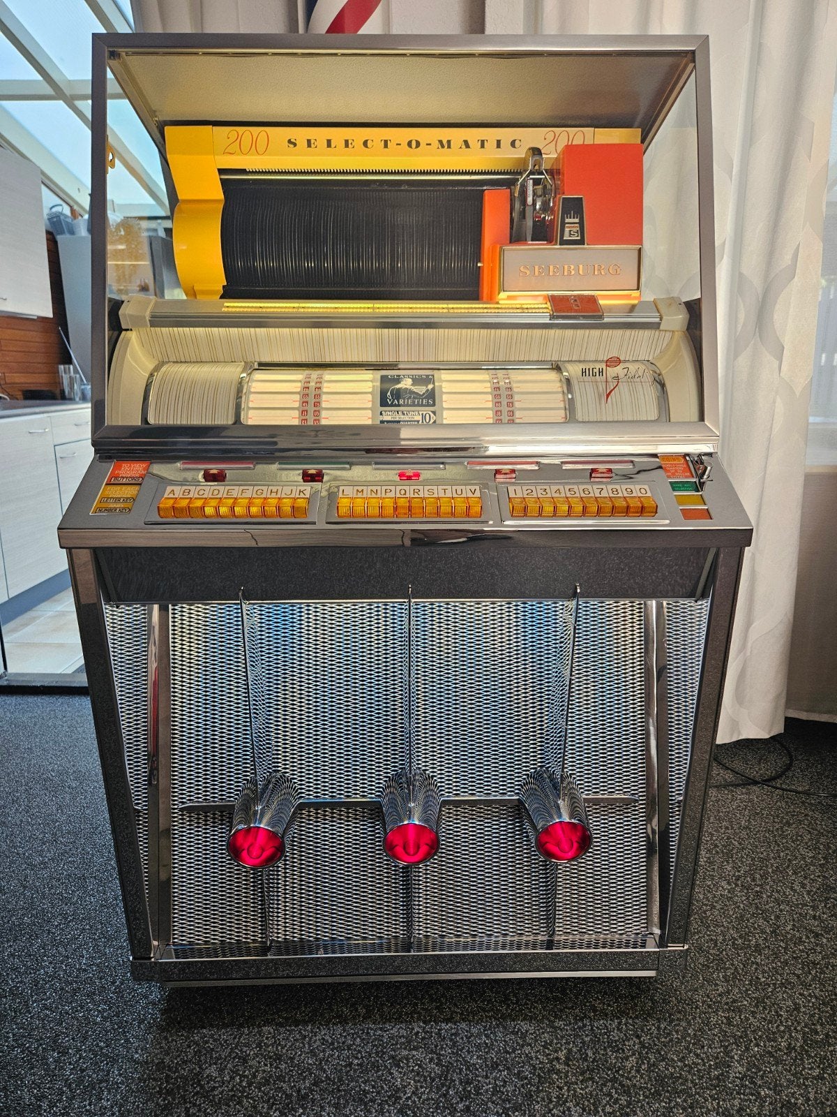 Totaal gerestaureerde Seeburg KD200, Ophalen, Nieuw, Seeburg