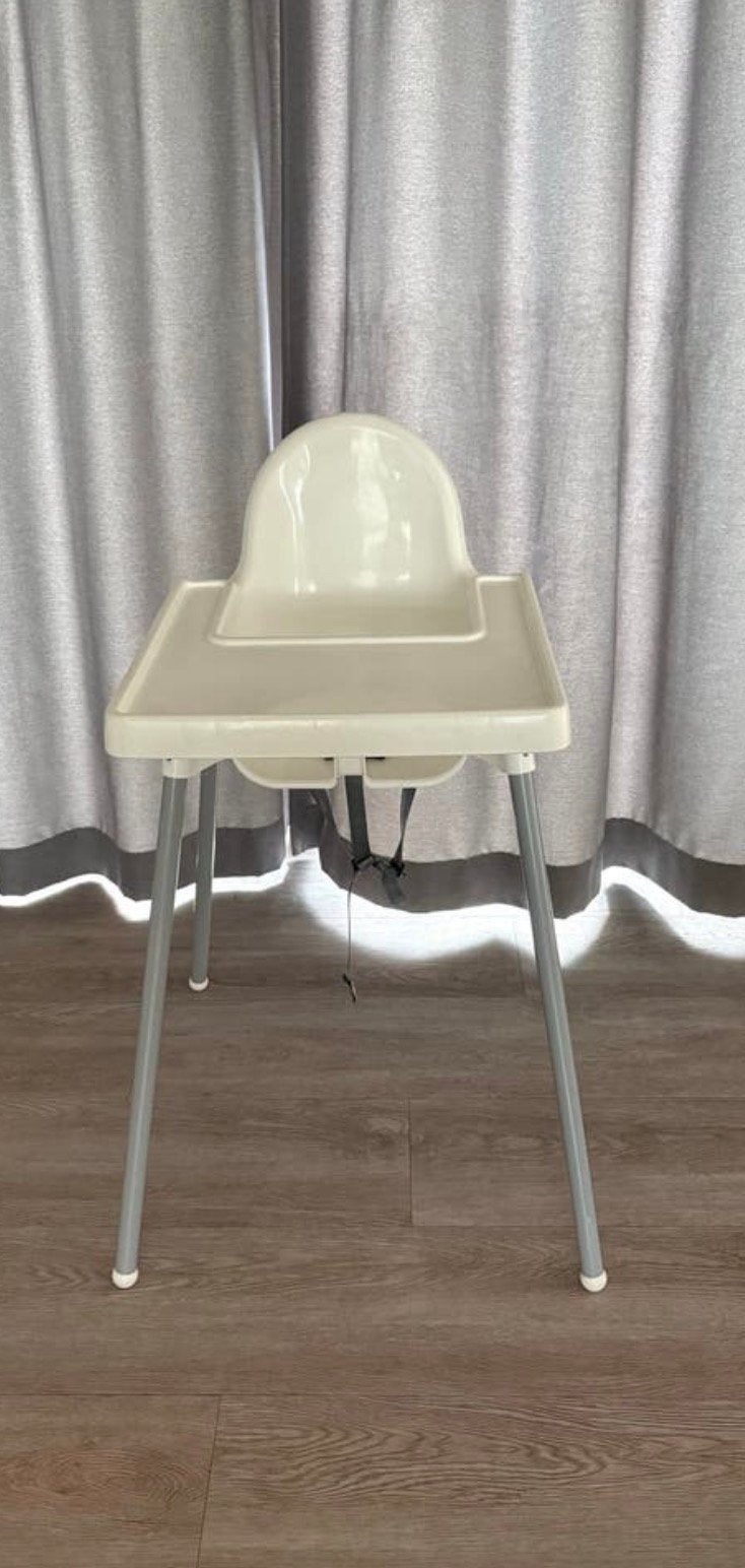 IKEA Antilop kinderstoel met eetblad en gordel, Ophalen, Gebruikt, Overige typen, Afneembaar eetblad