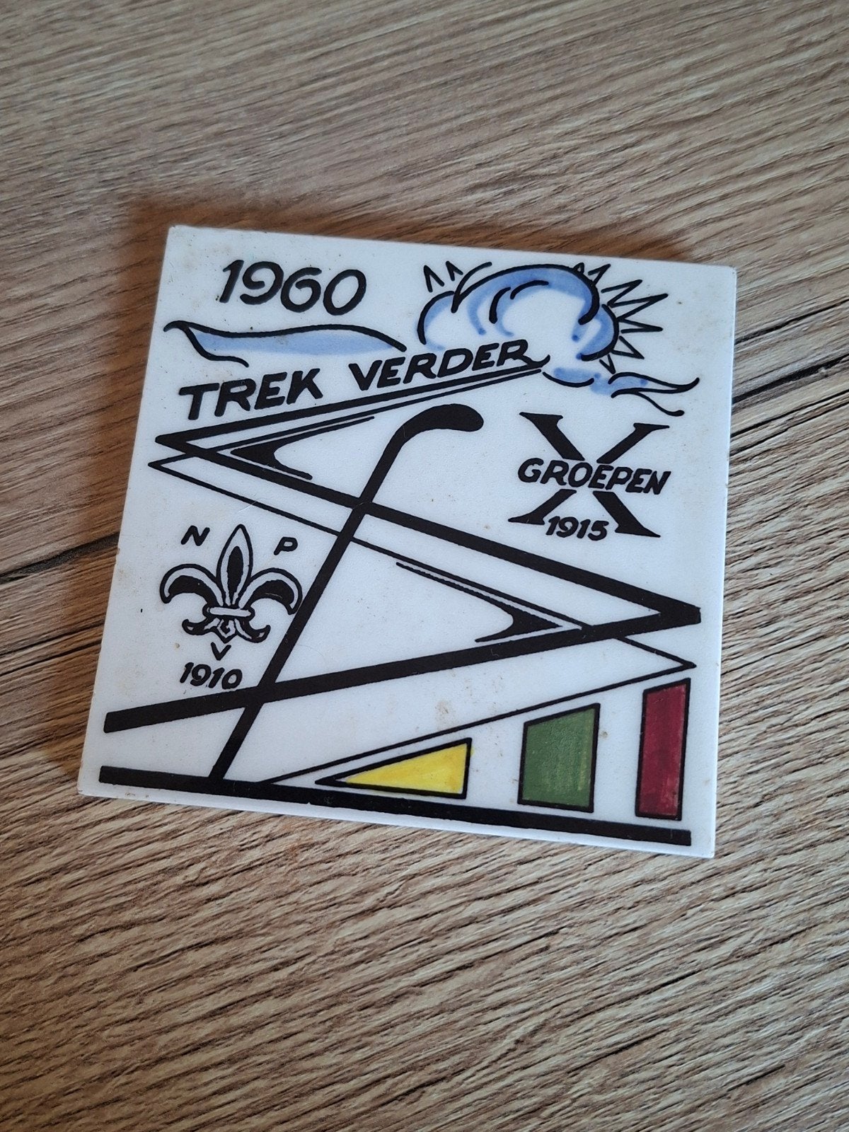 Scouting Tegeltje 1960 - NPV en X-Groepen - Mosa Hilversum, Ophalen of Verzenden