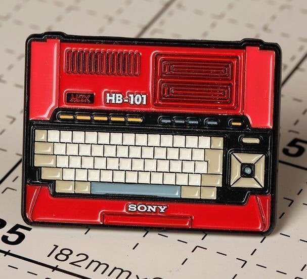 MSX SONY HITBIT Computer Enamel retro Pin Brooche, Verzenden, Nieuw