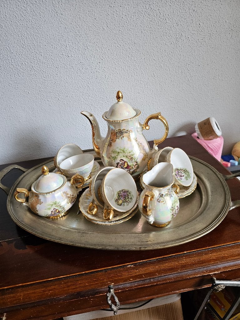 Theeservies, Huis en Inrichting, Keuken | Servies, Overige merken, Klassiek, Ophalen of Verzenden, Zo goed als nieuw