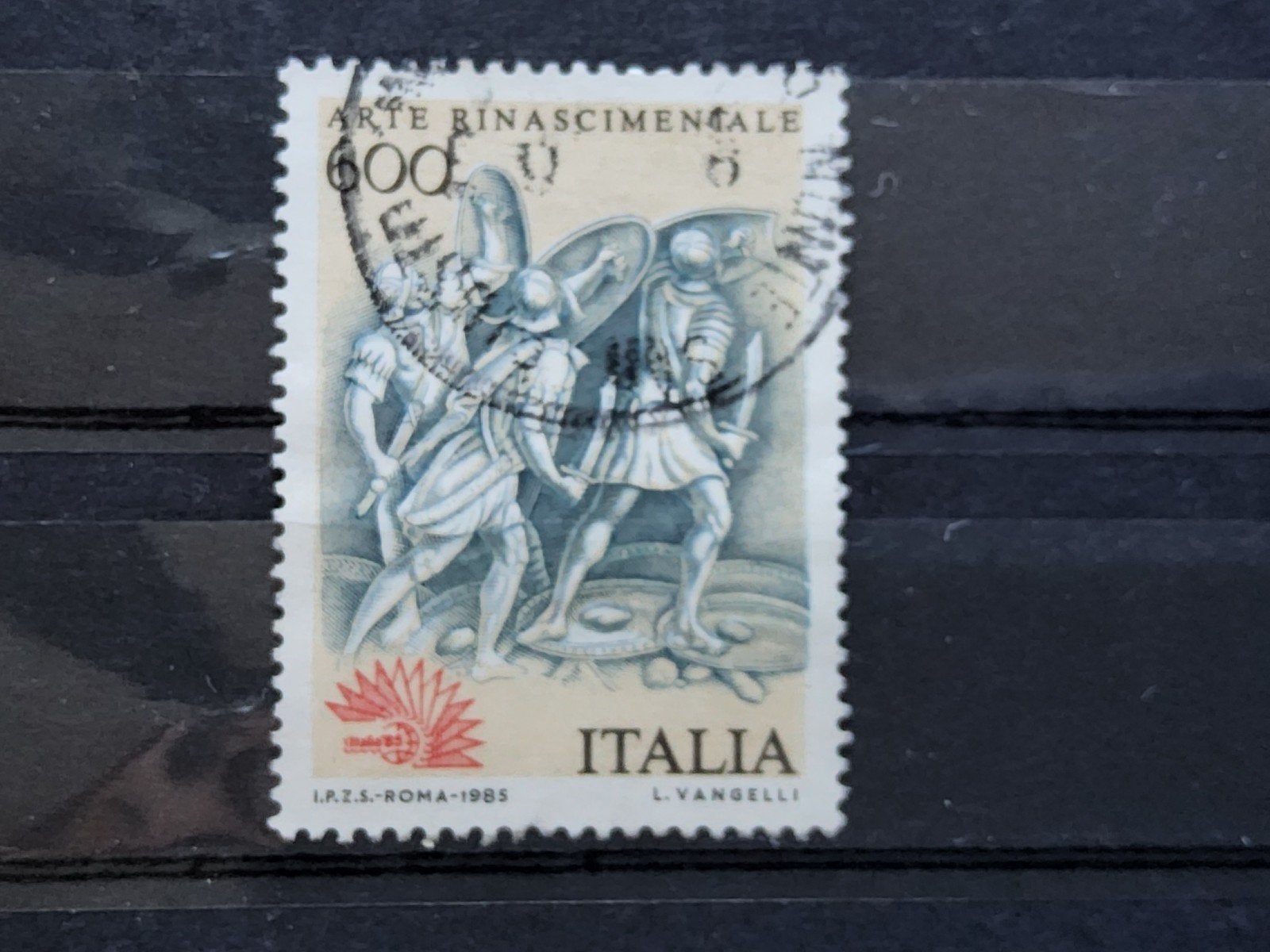 Italië postzegel 1985 - Renaissance Kunst 600 Lira, Verzenden, Gestempeld