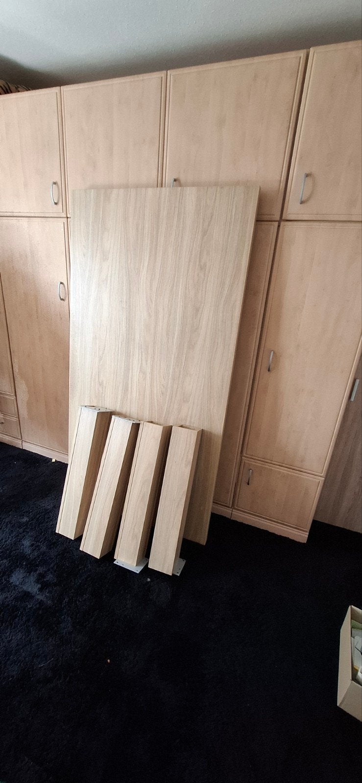 Houten eettafel, Ophalen, Gebruikt, Modern, Scandinavisch, 75 cm of meer