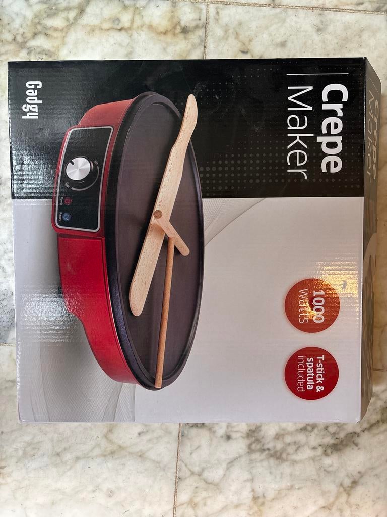 Gadgy Crêpe Maker 1000W - Nieuw in doos, Ophalen of Verzenden, Nieuw
