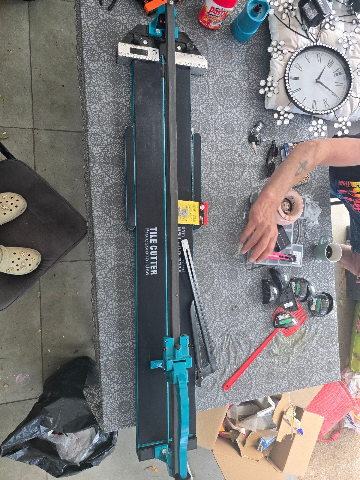 Tegelsnijder met laser, Ophalen, 60 cm of meer, Minder dan 5 m², Overige materialen