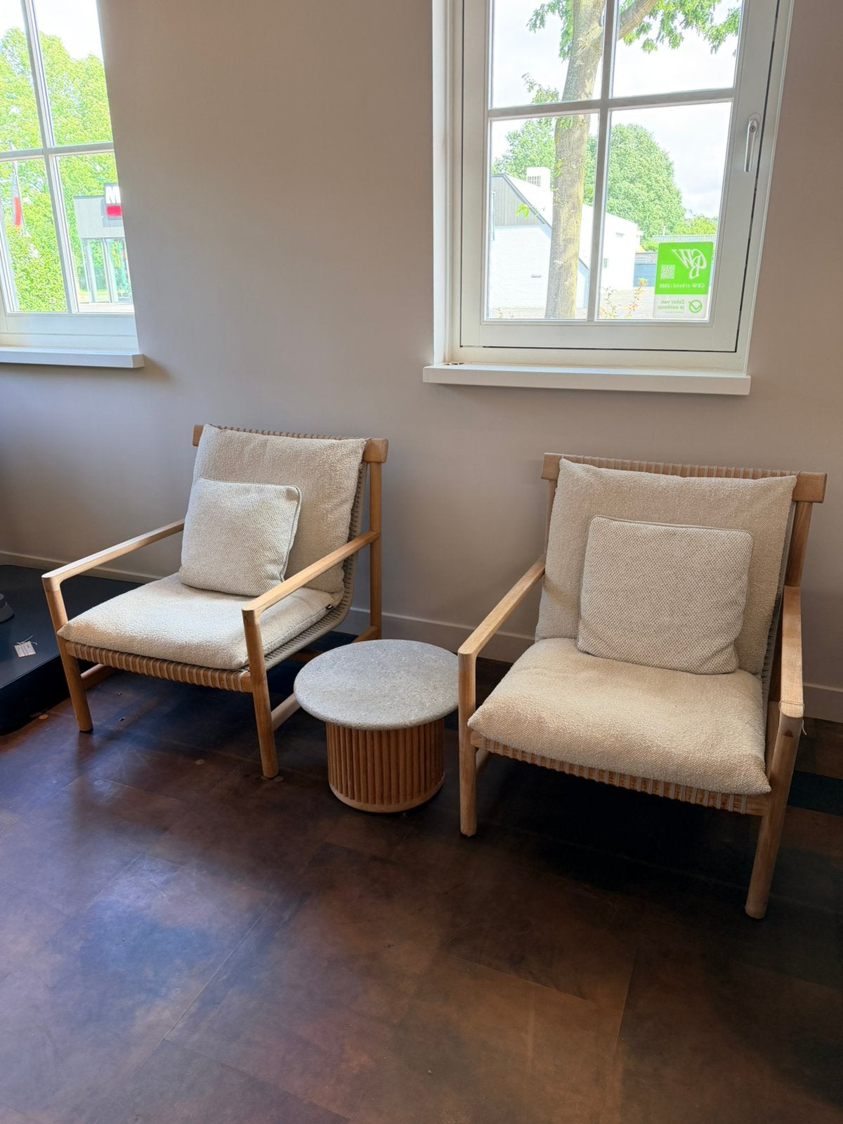 -25% ! Tribù Amanu loungestoelen teak - SHOWROOMMODEL, Tuin en Terras, Tuinstoelen, Ophalen of Verzenden, Zo goed als nieuw, Teakhout