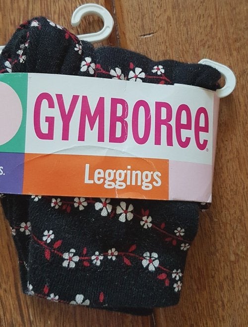 Maat 50/56 Gymboree legging zwart/wit/rood NIEUW (0004), Broekje, Meisje, Gymboree, Nieuw