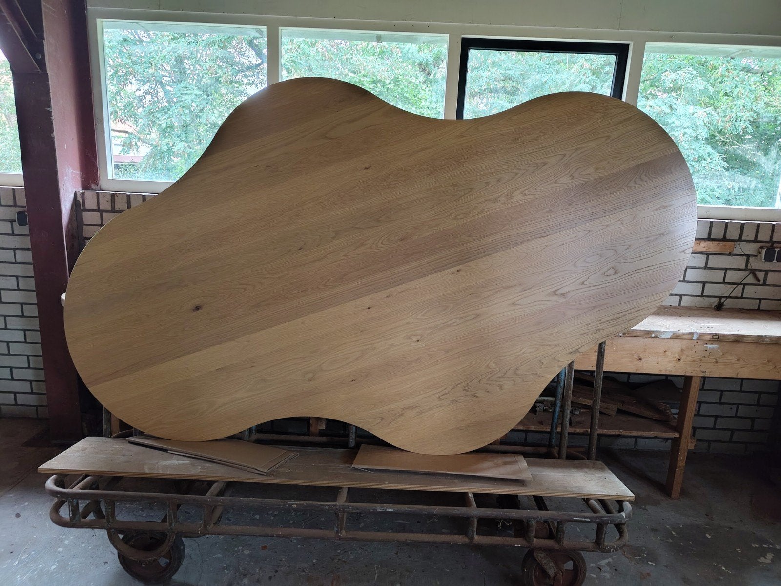 mooie eiken tafel te koop, Ophalen, Rechthoekig