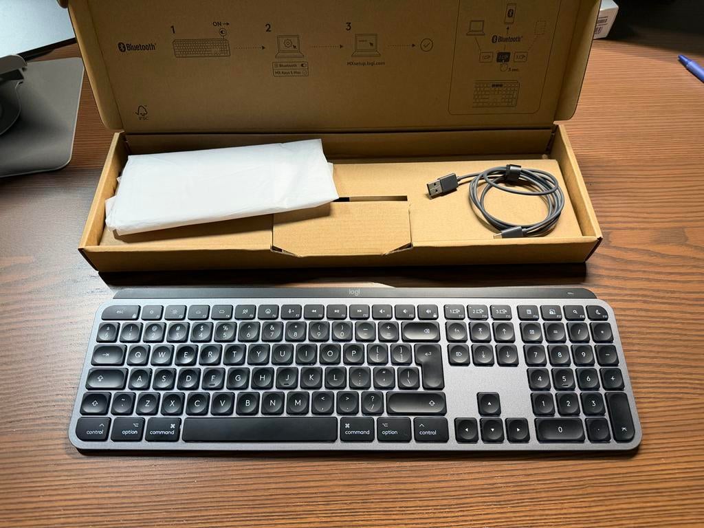 Logitech MX Keys S for Mac toetsenbord, Computers en Software, Toetsenborden, Multimediatoetsen, Ophalen of Verzenden, Zo goed als nieuw