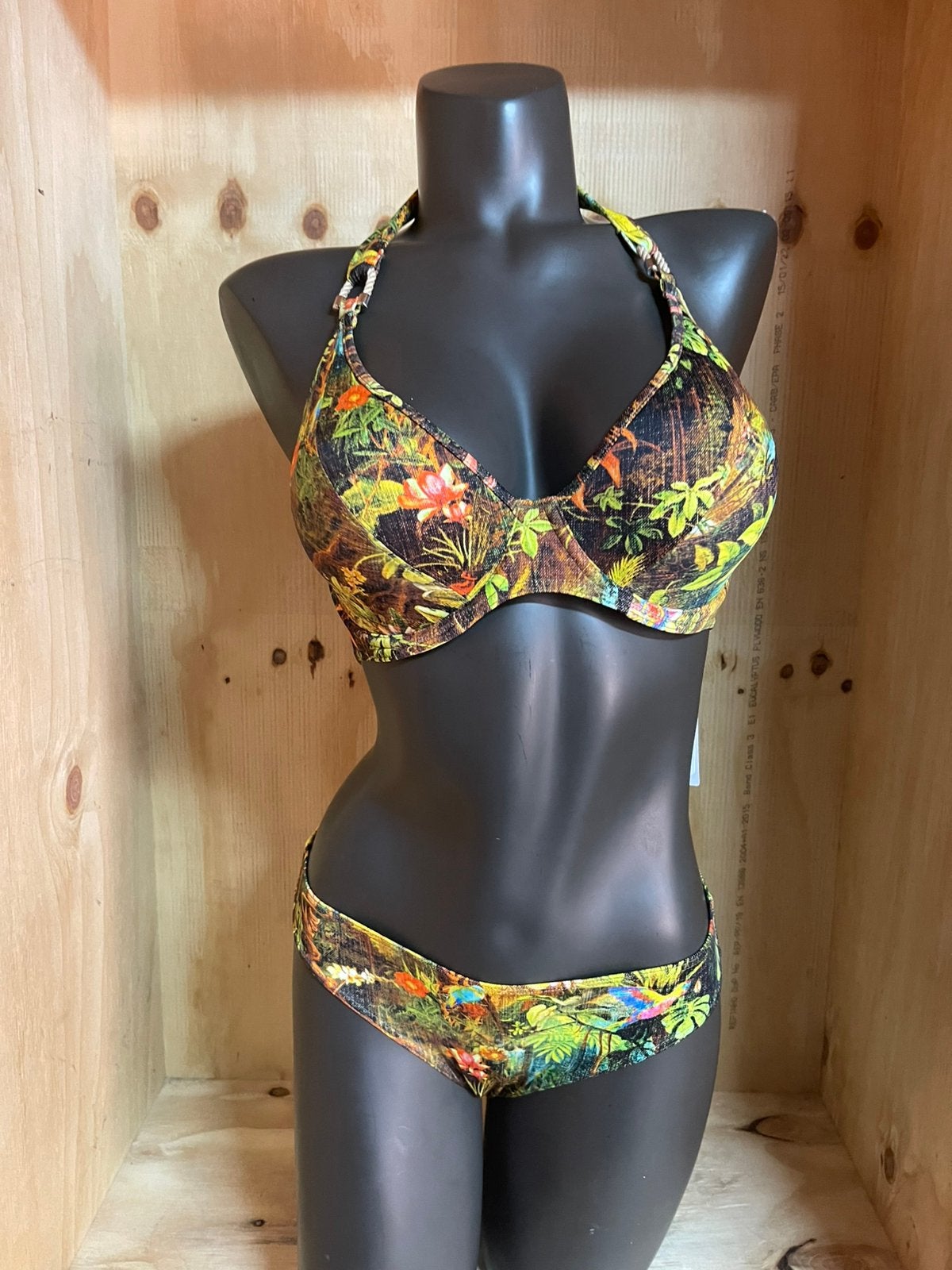Freya halter bikini maat 70f slip s wilderniss, Kleding | Dames, Verzenden, Nieuw, Groen, Bikini