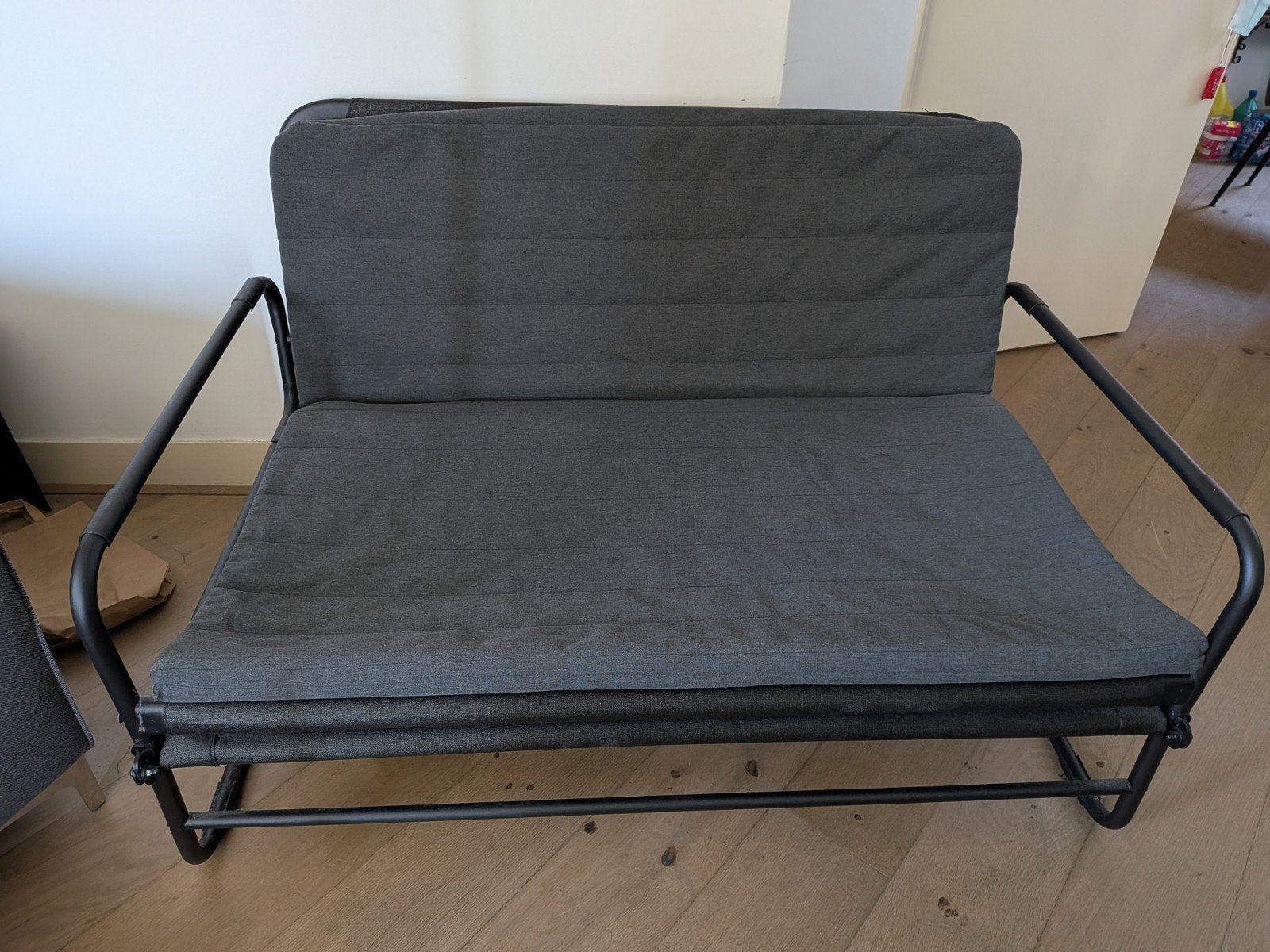 IKEA HAMMARN Slaapbank (donkergrijs), Ophalen, Gebruikt, Zwart, Tweepersoons