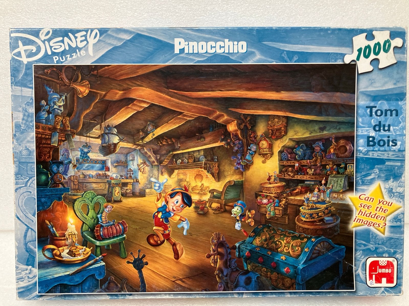 Disney Pinocchio Legpuzzel 1000 stukjes Jumbo Tom du Bois, Hobby en Vrije tijd, Ophalen of Verzenden, 500 t/m 1500 stukjes, Zo goed als nieuw