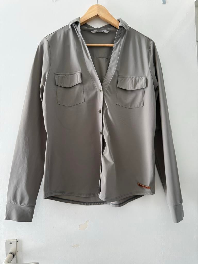 Moscow blouse/overhemd - mooie kleur, Kleding | Dames, Ophalen of Verzenden, Gedragen, Maat 38/40 (M), Grijs