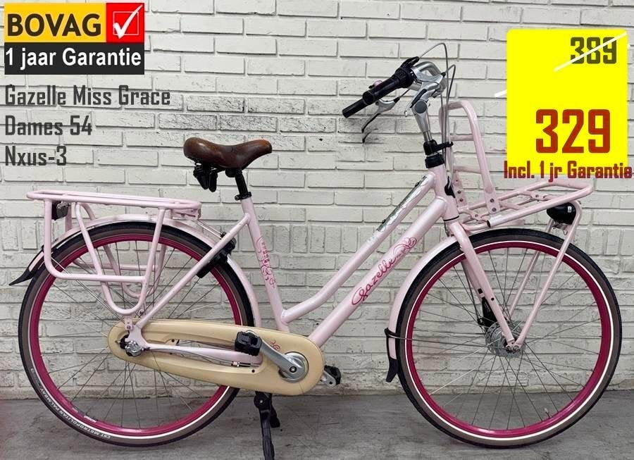 ZGAN Gazelle Miss Grace € 389 Nu voor € 329 (+1 jr garantie), Ophalen, 53 tot 56 cm, (Extra) lage instap, Zo goed als nieuw