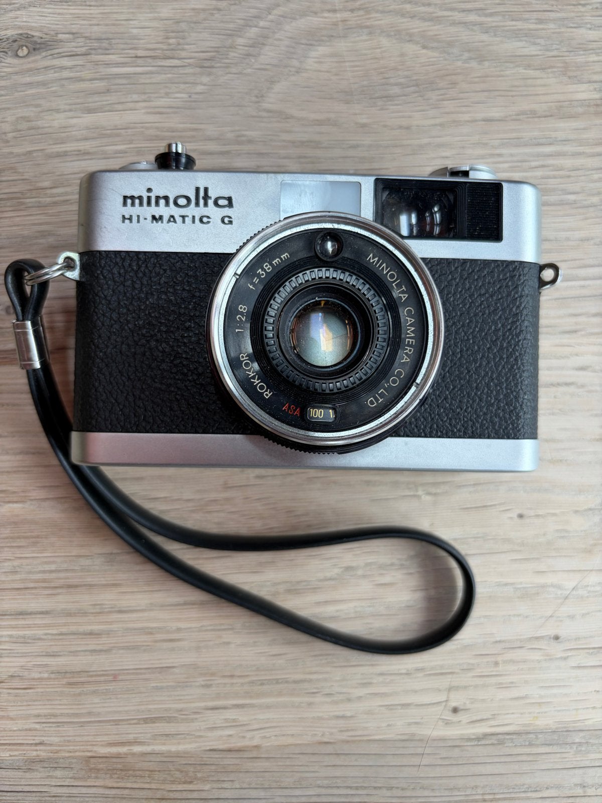 Minolta Hi-Matic G compact camera, Ophalen of Verzenden, Gebruikt, Compact, Minolta