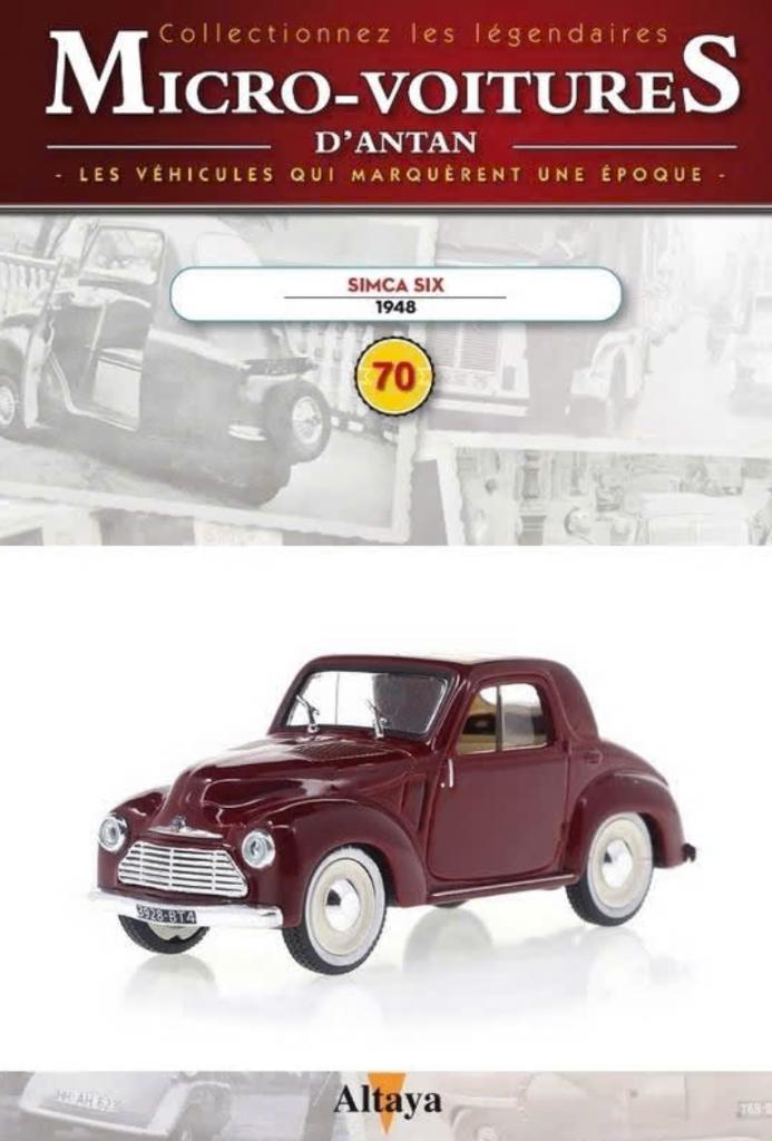 Simca 6 1948 SERIE MICRO voitures schaal 1/43 # 70, Verzenden, Nieuw, Auto, Overige merken