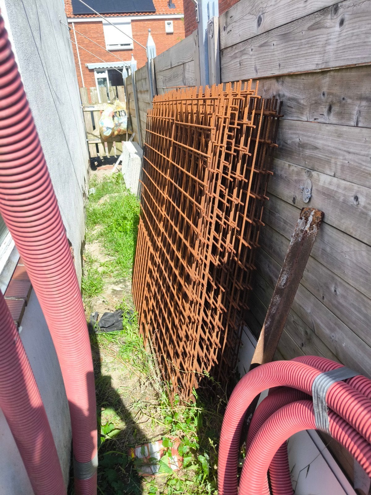 Betongaas draadmatten 150x150cm, 8mm, 100x100mm maas, Tuin en Terras, Gaas en Draad, Ophalen, Gebruikt, Minder dan 10 meter, Gaas