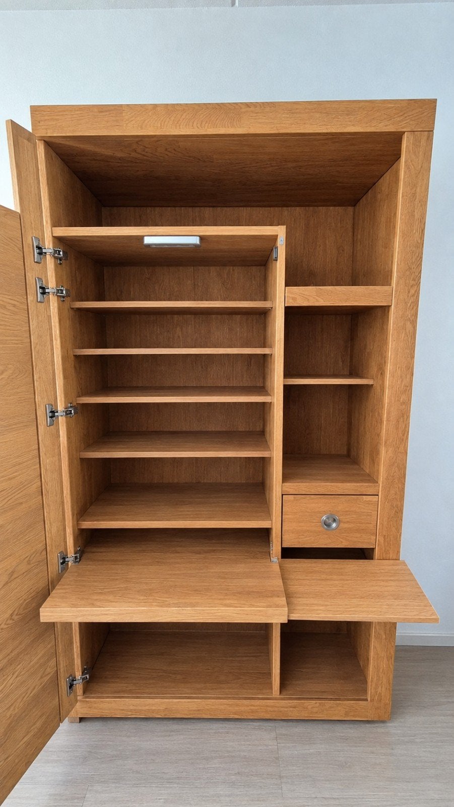 Houten computerkast / opbergkast (104x200x55 cm), Ophalen, Gebruikt