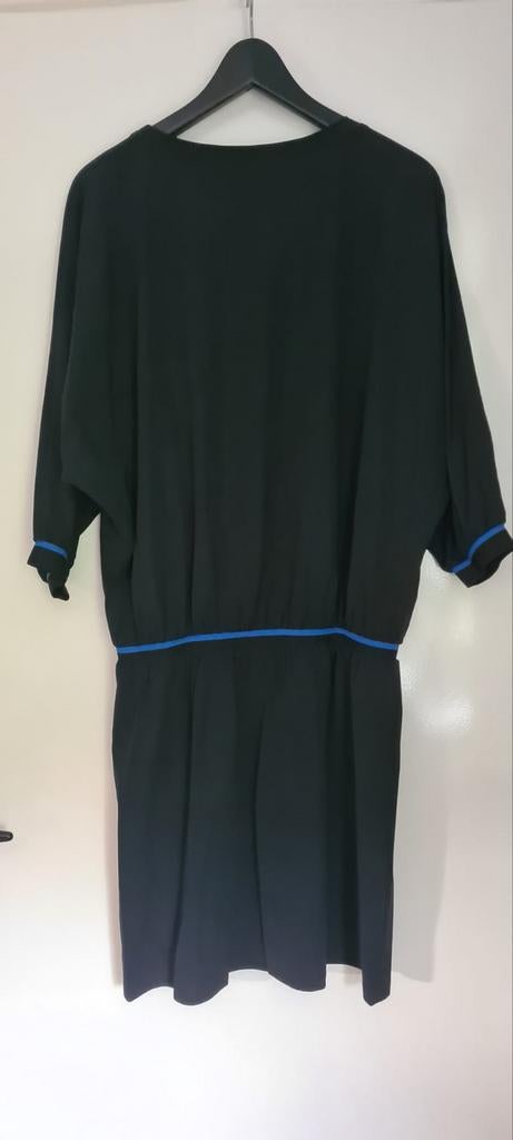 Penn&Ink N.Y. jurk maat 36, zwart met blauwe accenten, Zwart, Ophalen of Verzenden, Zo goed als nieuw, Maat 36 (S)