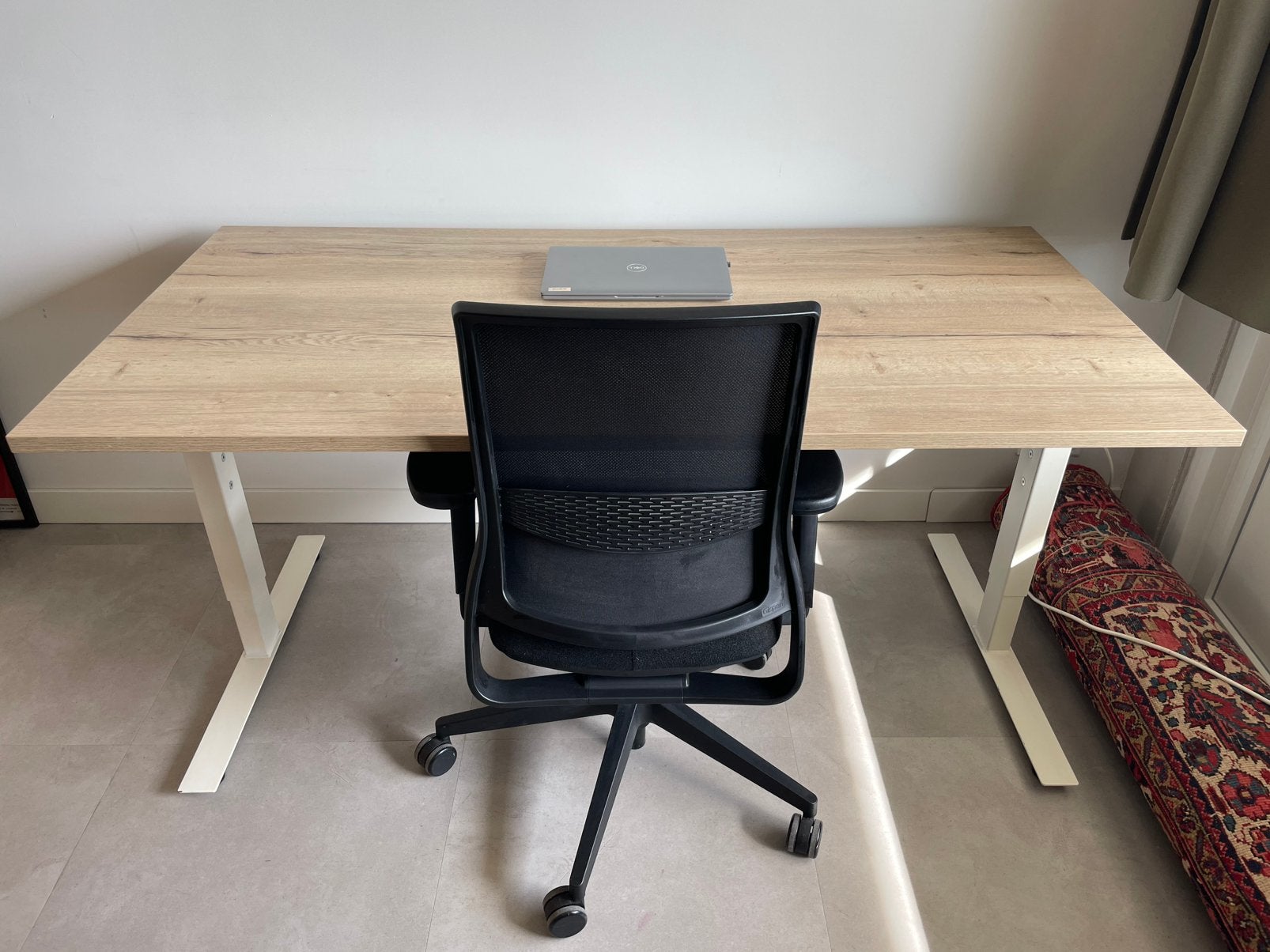Complete thuiswerkset (bureau + Gispen stoel), Ophalen, Overige typen, 160 cm, Zo goed als nieuw