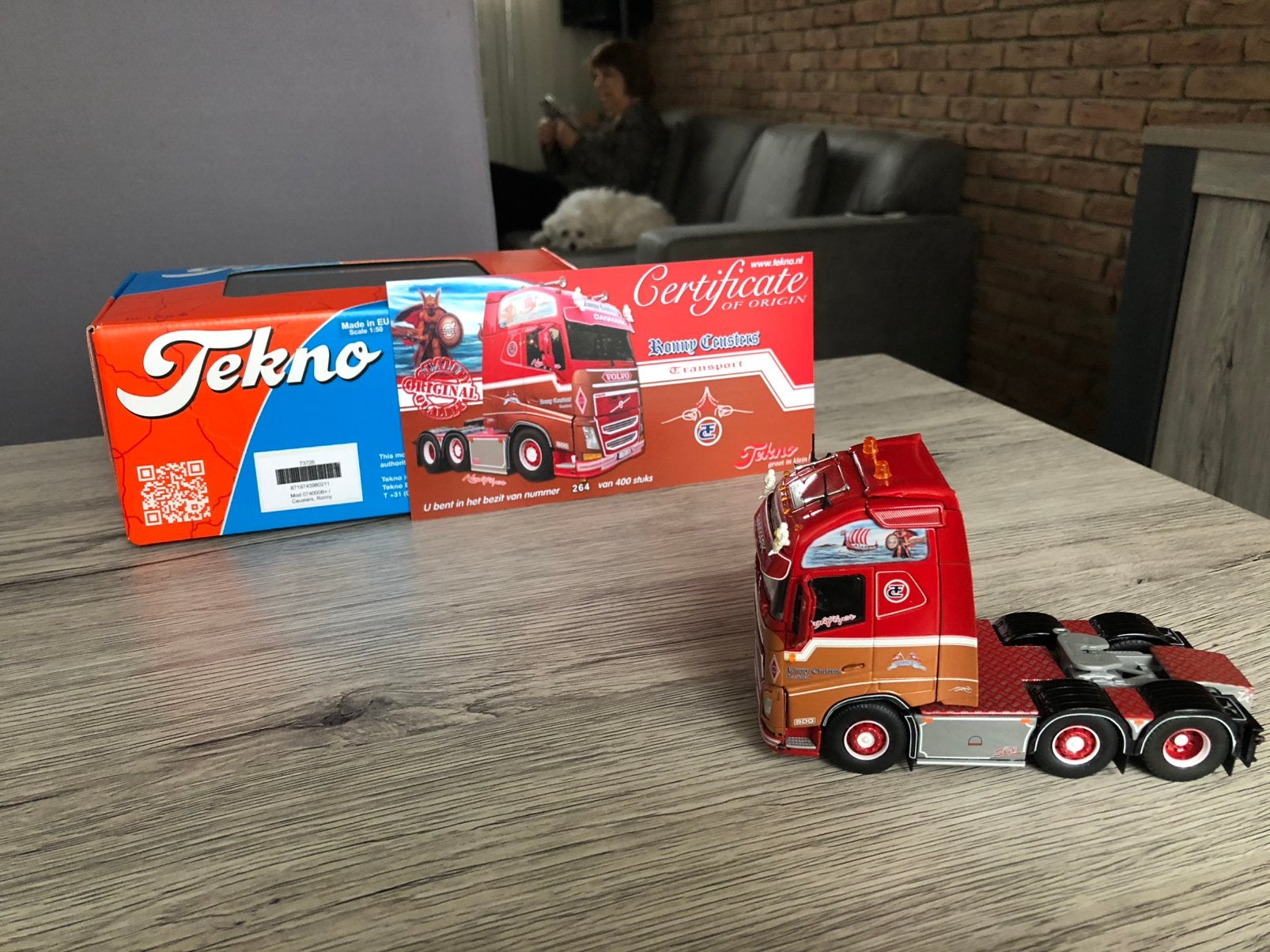 Miniatuur van Tekno, Hobby en Vrije tijd, Modelauto's | 1:50, Ophalen of Verzenden, Zo goed als nieuw, Bus of Vrachtwagen, Tekno