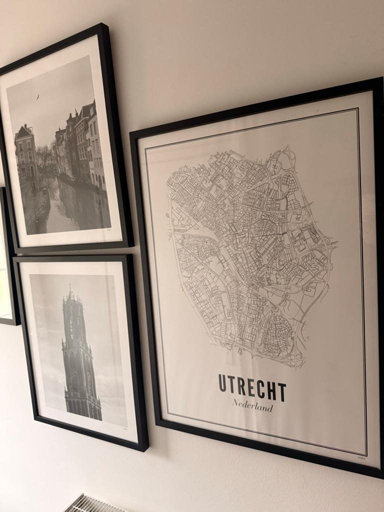 4x Wijck Utrecht posters en lijsten, Ophalen, Zo goed als nieuw, 75 cm of meer, 50 tot 75 cm