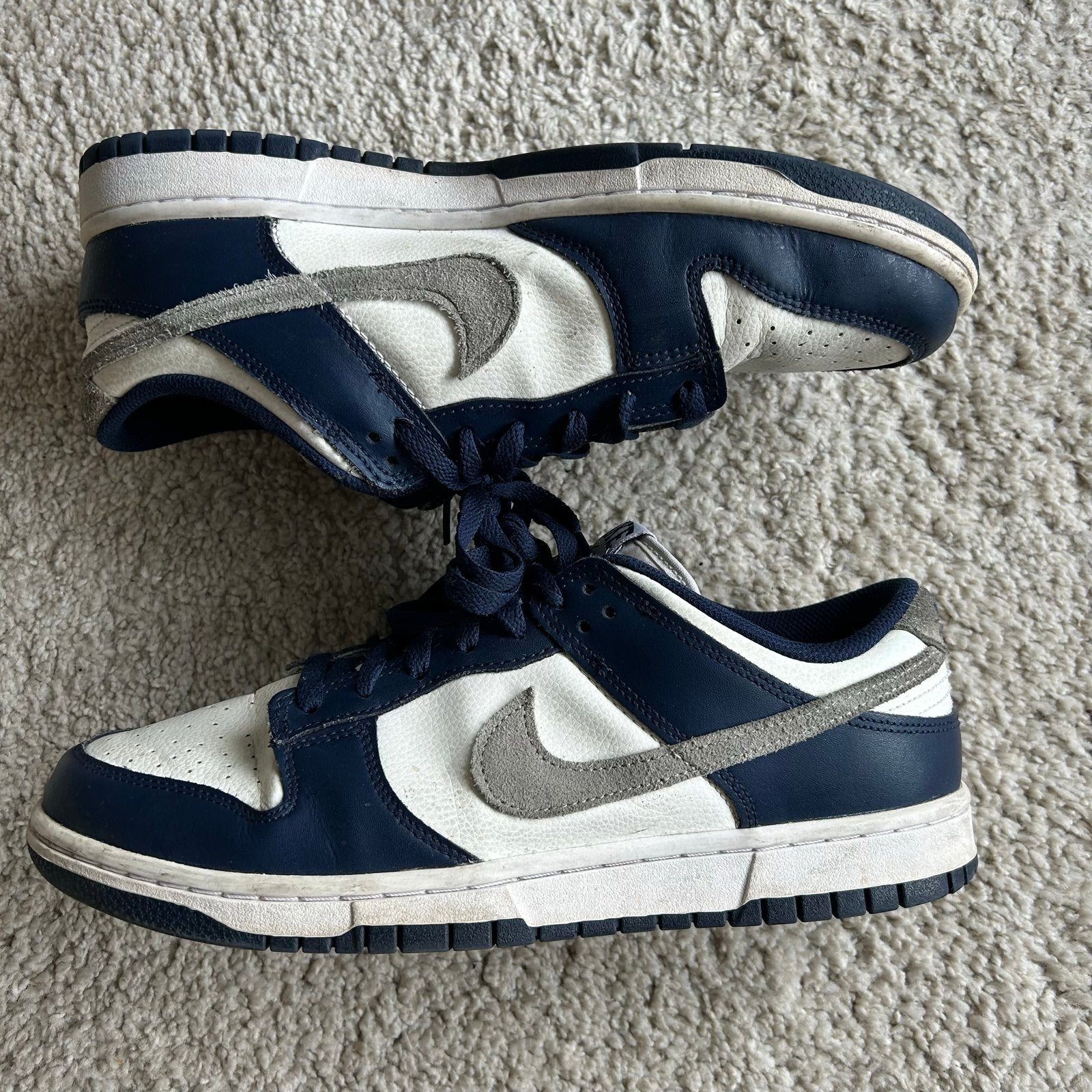 Nike Dunk Sneakers Maat 45 - Blauw/Wit, Kleding | Heren, Ophalen of Verzenden, Gedragen, Blauw, Sneakers of Gympen