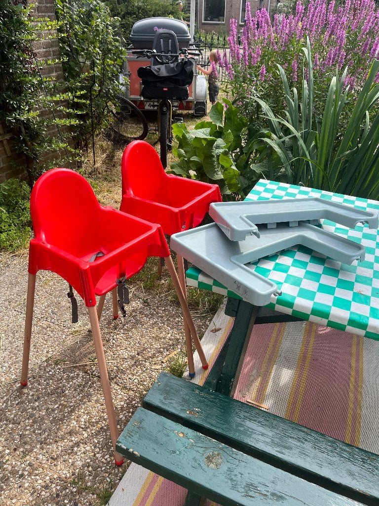 Ikea kinderstoel camping rood, Ophalen, Gebruikt, Overige typen, Gordel(s)